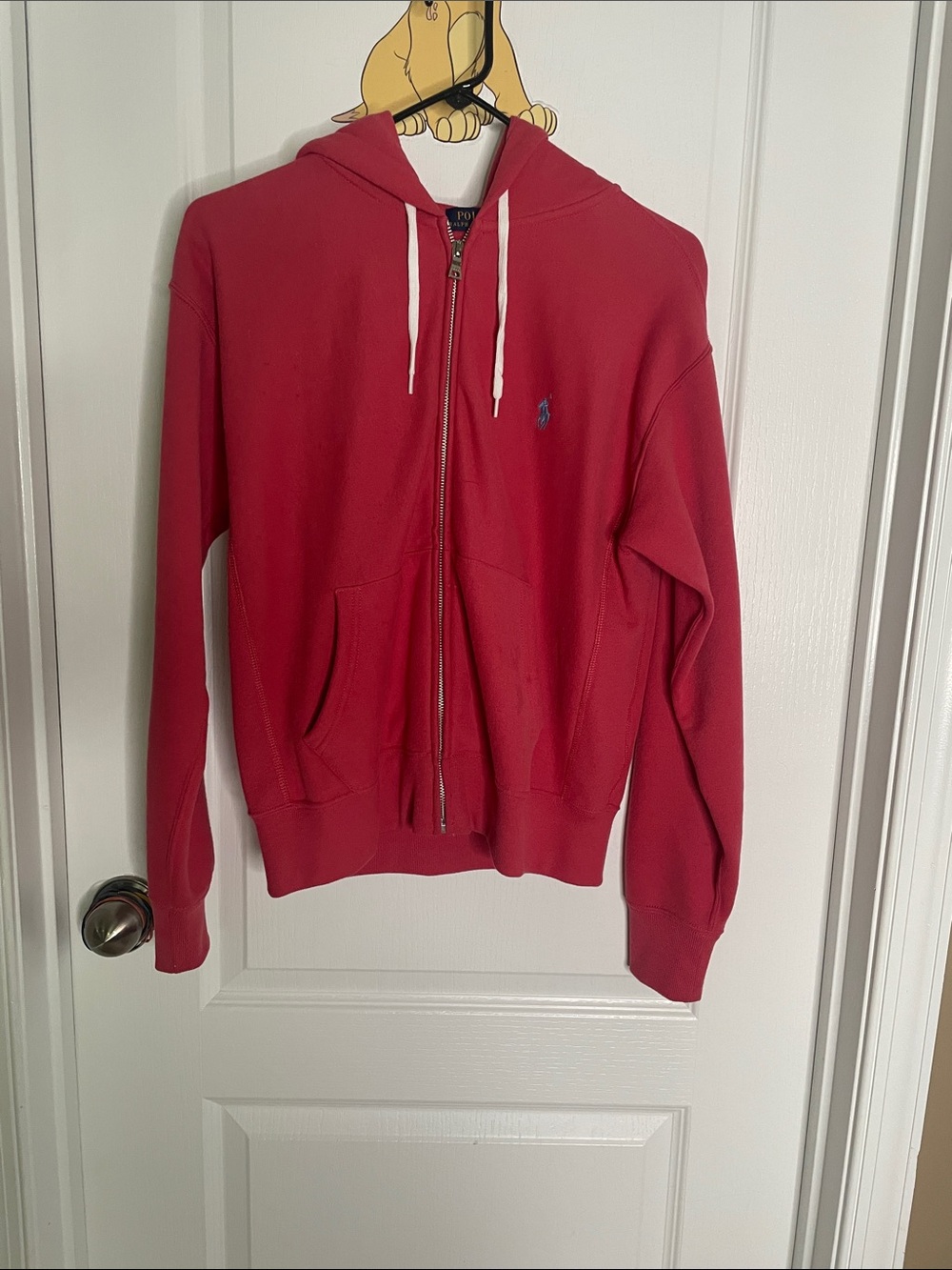 Ralph Lauren Coral Full-Zip Hooded Sweater